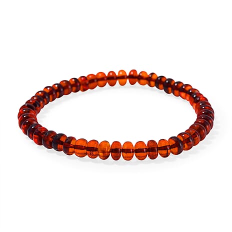 Natural Amber Stretchable Bracelet (Size 7.5)