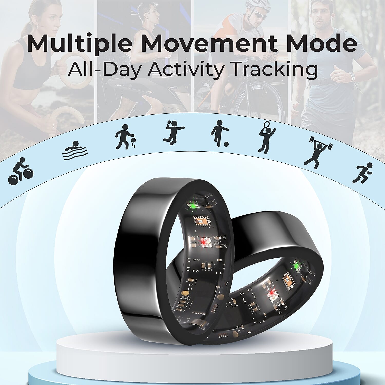 Soul Smart - Stainless Steel Smart RingV1- IP68 Waterproof Multi-Function Health & Fitness Tracker