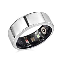 Soul Smart V1 Stainless Steel Smart Ring &ndash; Silver Tone, IP68 Waterproof, Health & Fitness Tracker with Heart Rate, Sleep & Activity Monitoring, 7-10 Days Battery, Compatible with iOS and Android devices