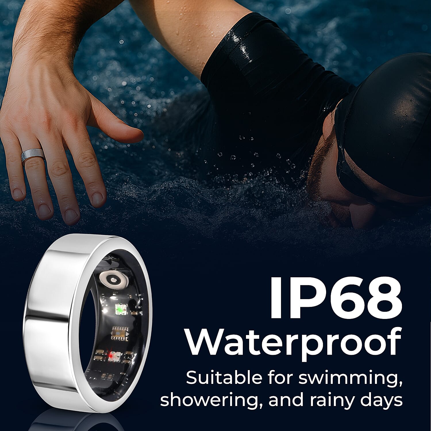 Soul Smart - Stainless Steel Smart RingV1- IP68 Waterproof Multi-Function Health & Fitness Tracker