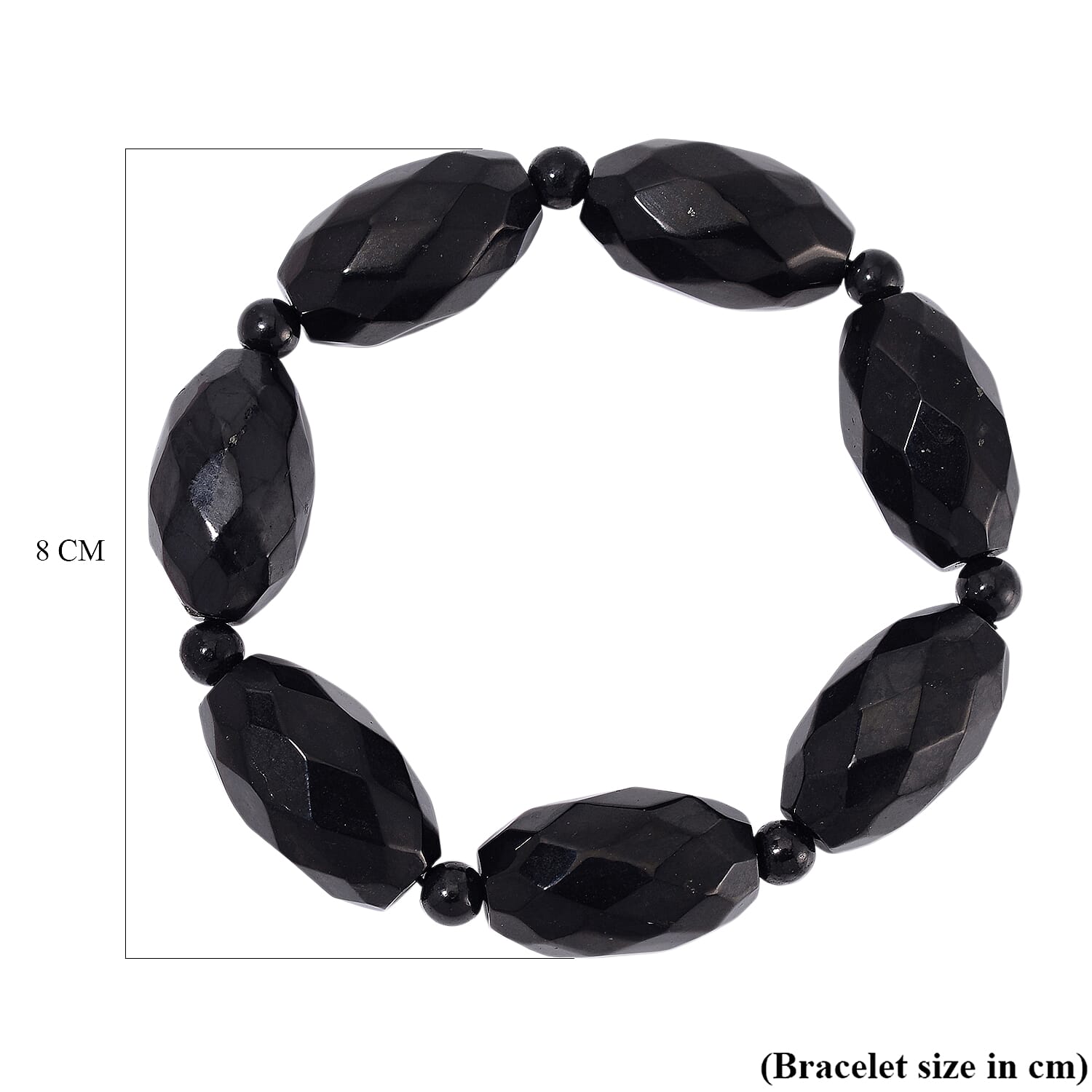 ONE TIME LIMITED CLOSE OUT DEAL - Natural Faceted Shungite Stretchable Bracelet 270.80 Ct.