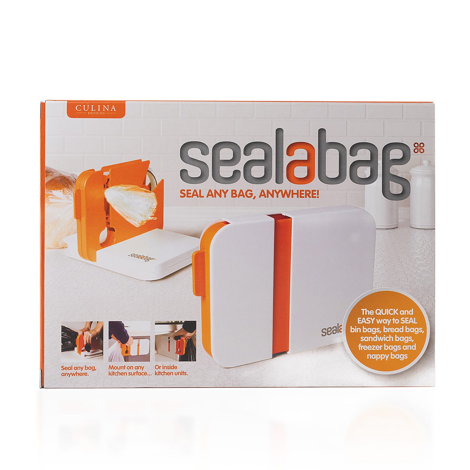 One Time Closeout - Culina Designs Sealabag - Orange