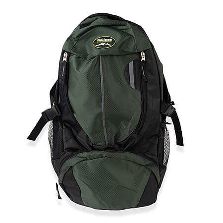 IW PU Backpack (Size 20x33x50 cm) - Black Green