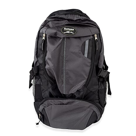Eclipse Outdoor Two Tone Sporty Travel Backpack (33 Litre) - Black - Grey