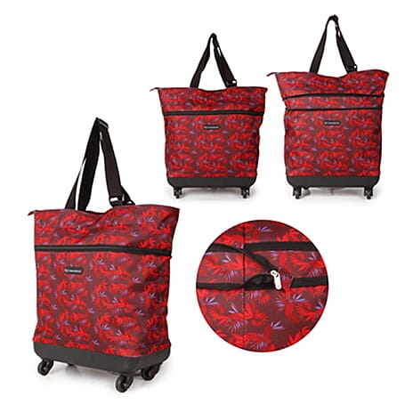 Luggage and Handbag Set - Red