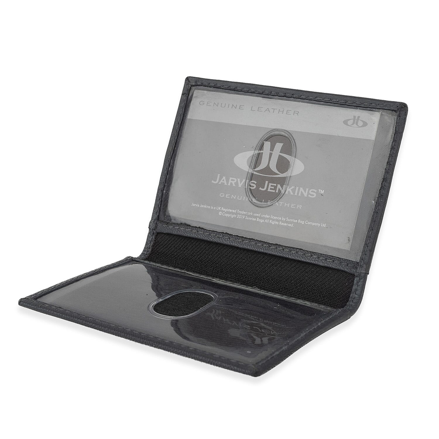 Mens Leather Slim Credit Card Holder - Grey