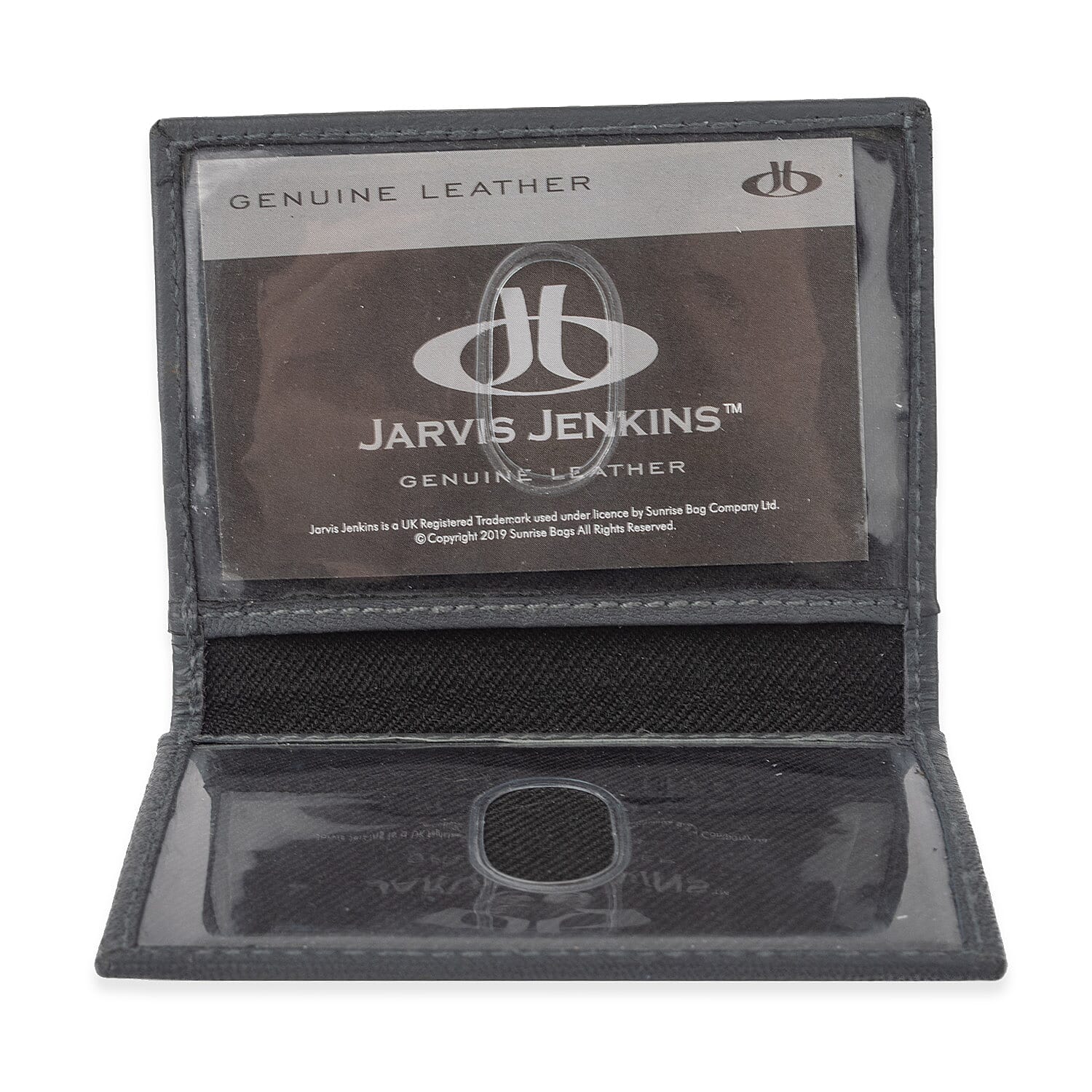 Mens Leather Slim Credit Card Holder - Grey