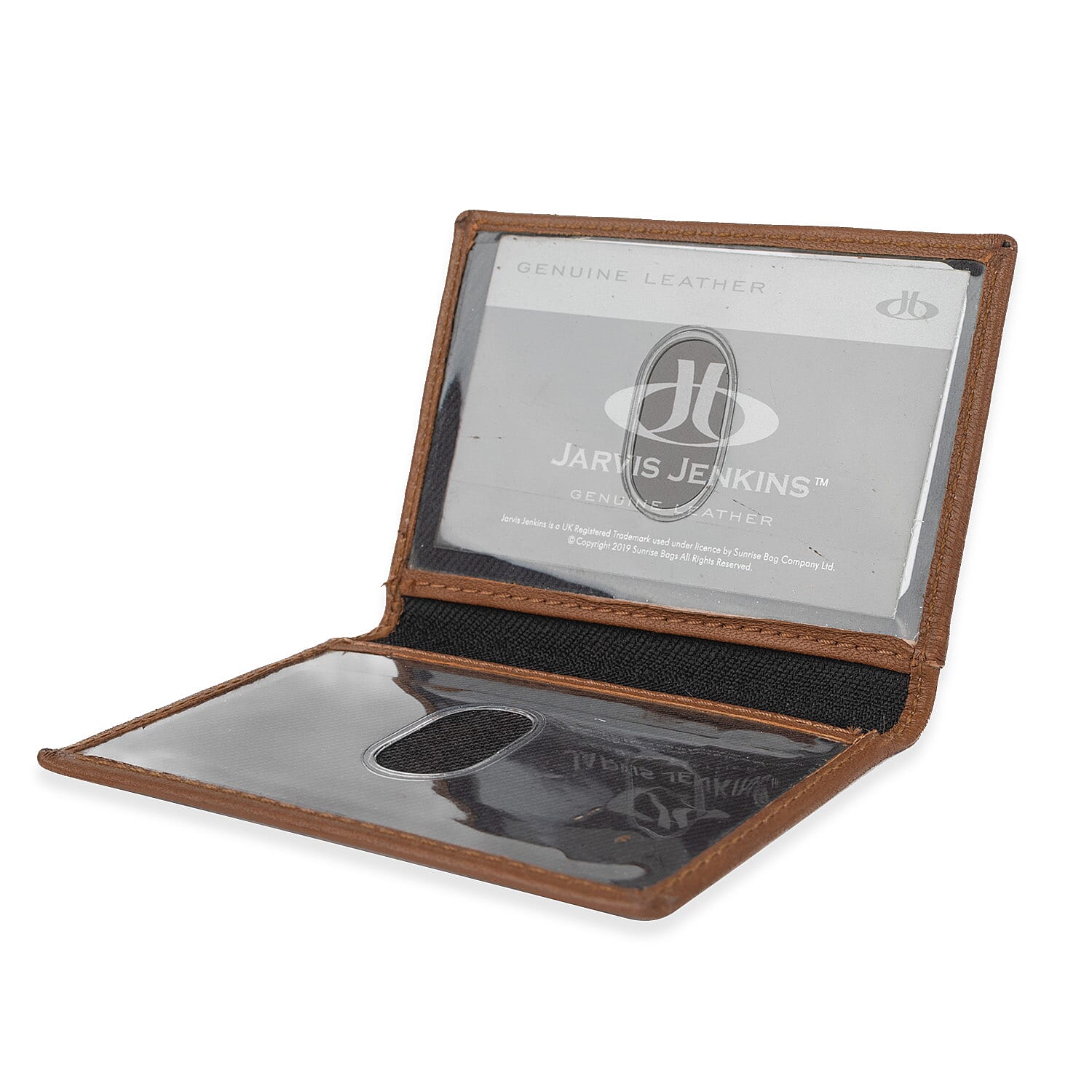 Leather Slim Credit Card Holder - Tan