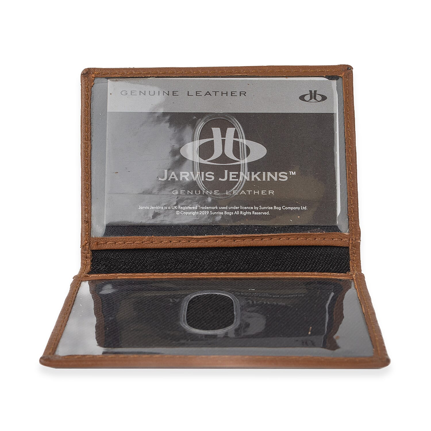 Leather Slim Credit Card Holder - Tan