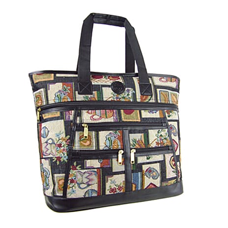 Classic Tapestry Shopping-Beach Bag - Multicolor