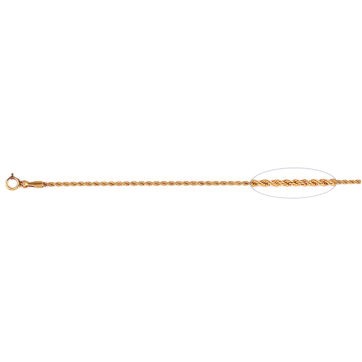 Mega Gold Deal - 9K Yellow Gold Rope Necklace (Size - 18)