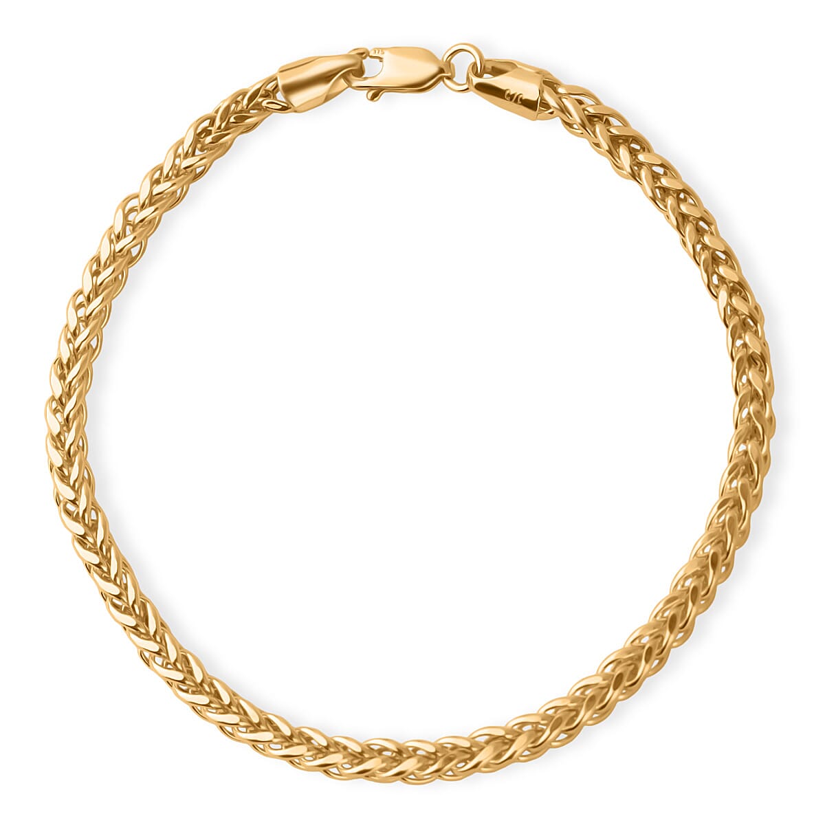 9K Yellow Gold SPIGA Bracelet (Size - 7.5) with Lobster Clasp. Gold Wt 4.00 Gms