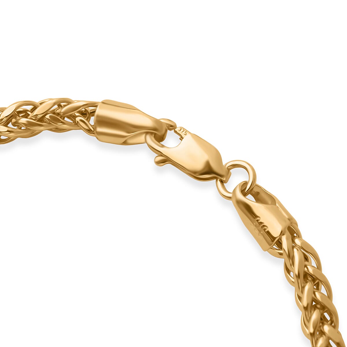 9K Yellow Gold SPIGA Bracelet (Size - 7.5) with Lobster Clasp. Gold Wt 4.00 Gms