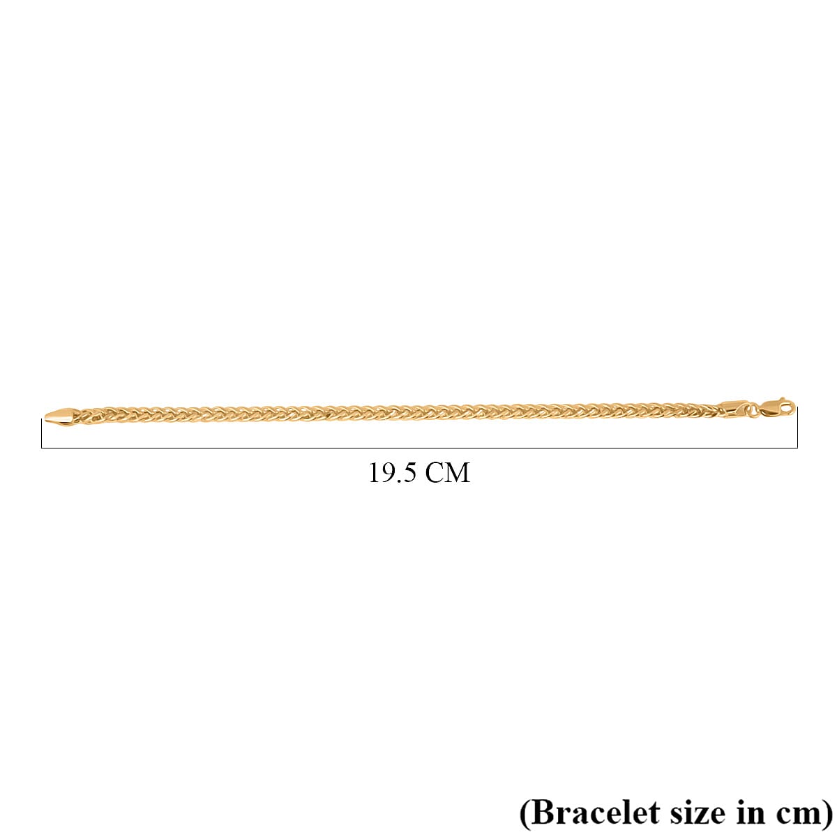 9K Yellow Gold SPIGA Bracelet (Size - 7.5) with Lobster Clasp. Gold Wt 4.00 Gms