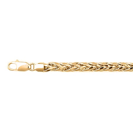 9K Yellow Gold Spiga Bracelet with Lobster Clasp 7.5 Inch