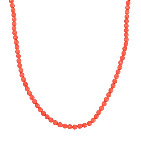 Tucson Find- Bamboo Coral Necklace (Size - 20) with Lobster Clasp in Yellow Gold Sterling Silver 120.00 Ct.