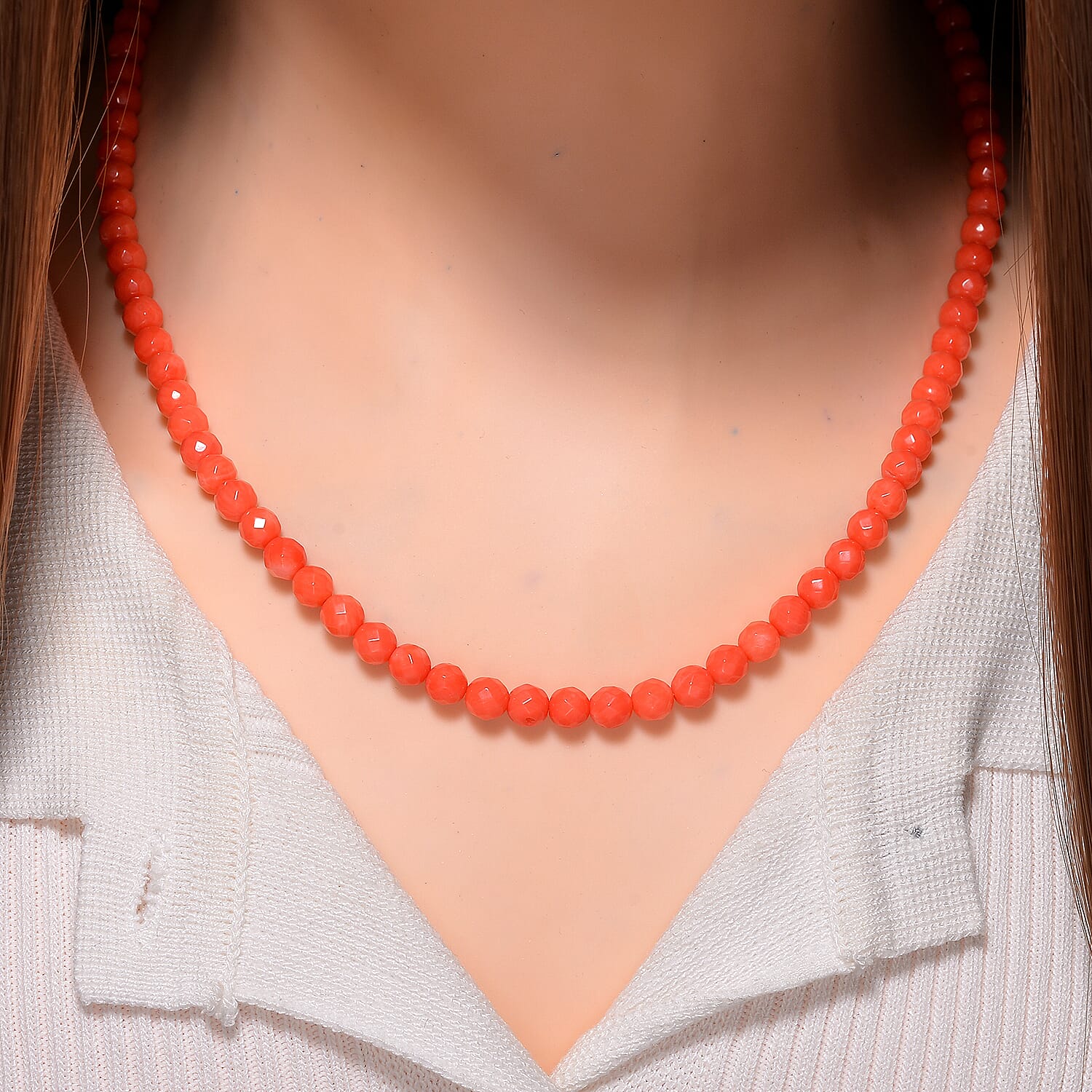 Tucson Find- Bamboo Coral Necklace (Size - 20) with Lobster Clasp in Yellow Gold Sterling Silver 120.00 Ct.