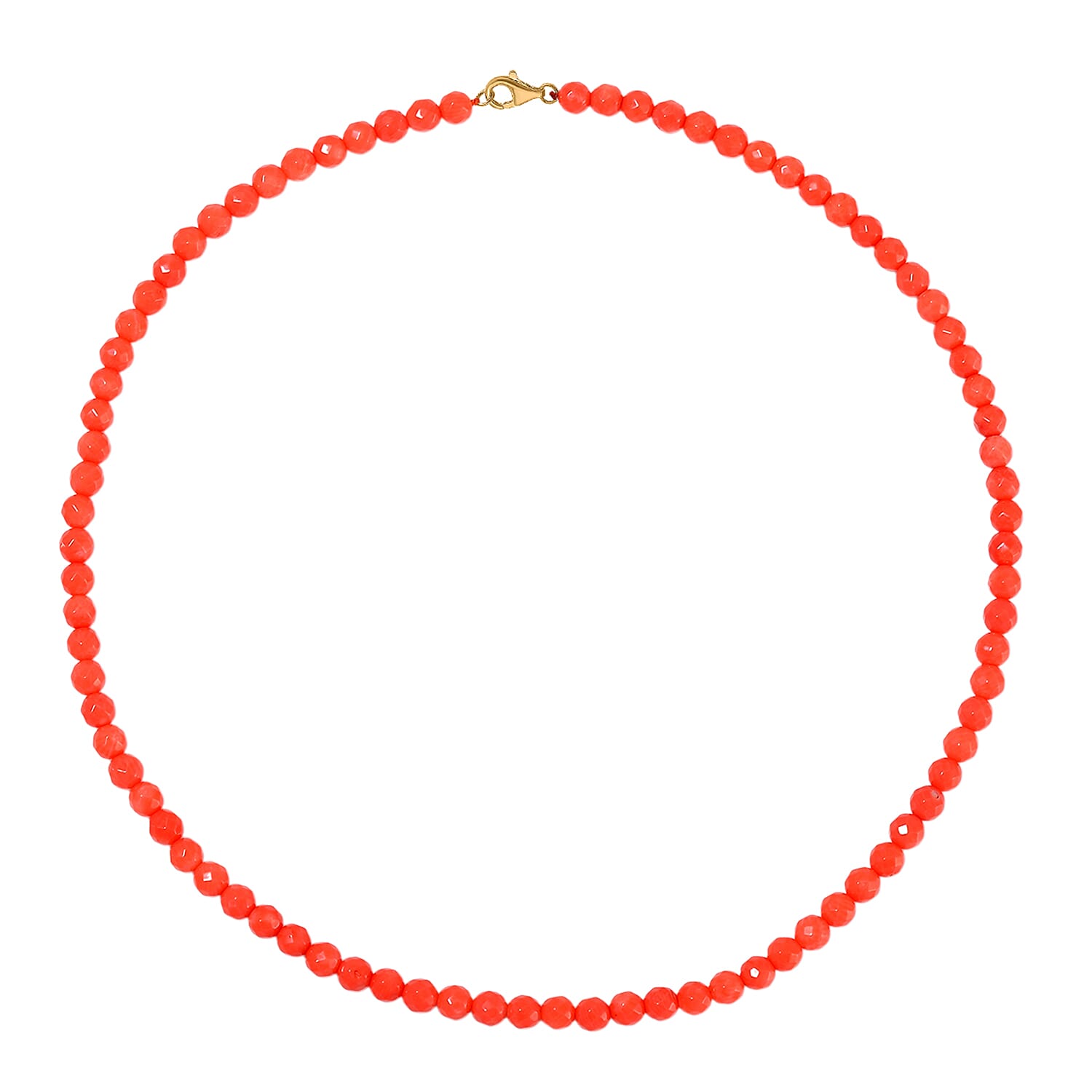 Tucson Find- Bamboo Coral Necklace (Size - 20) with Lobster Clasp in Yellow Gold Sterling Silver 120.00 Ct.