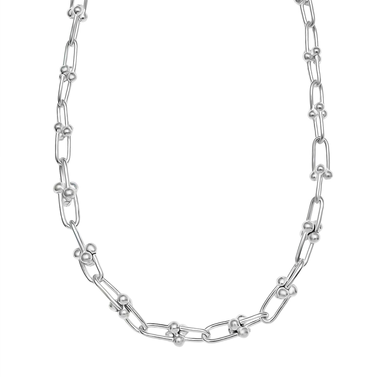 One Time Closeout Deal - Sterling Silver Industrial Necklace (Size 20) Silver Wt. 19.25 Gms. One Time Closeout Deal - Sterling Silver Industrial Necklace (Size 20) Silver Wt. 19.25 Gms.