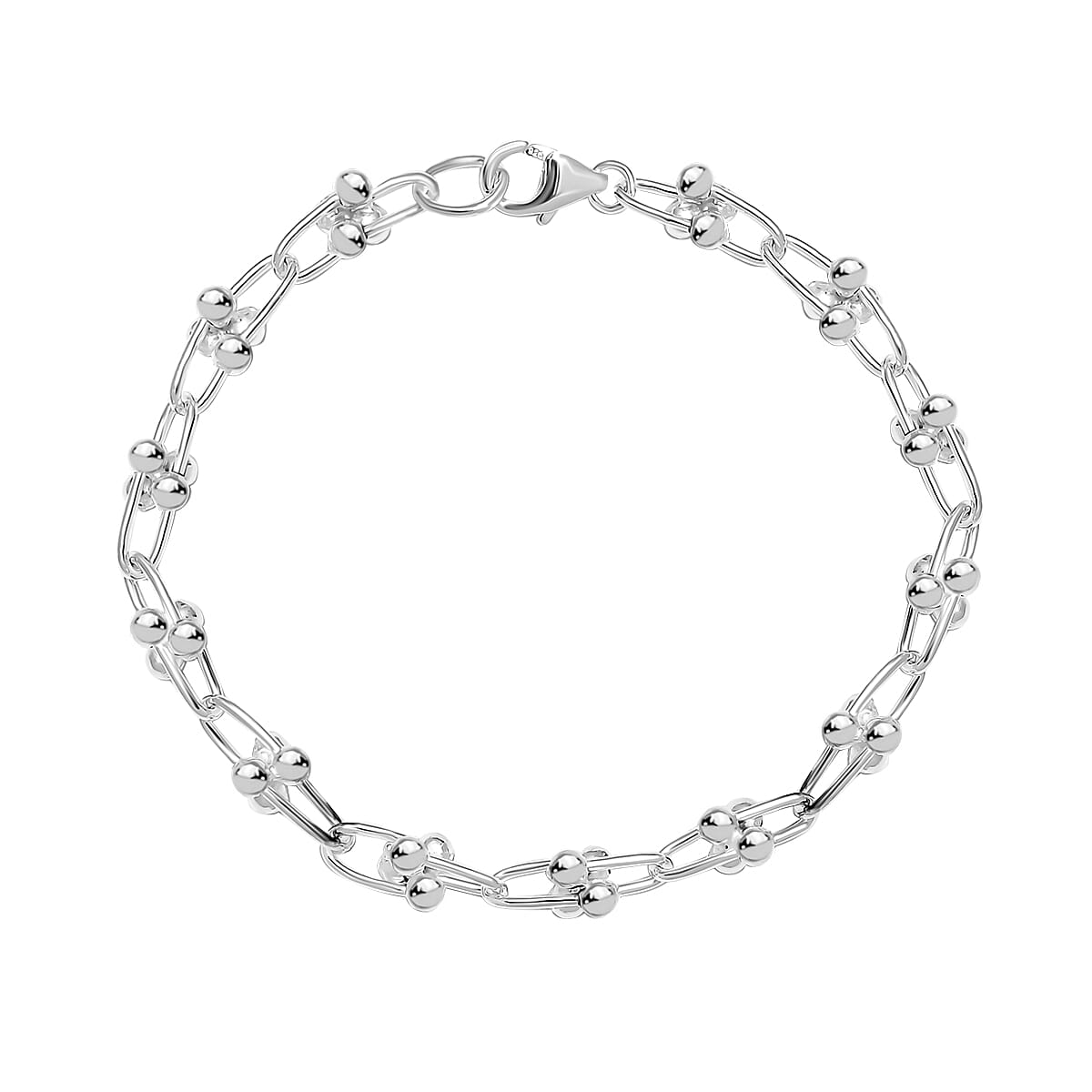 One Time Closeout Deal - Sterling Silver Industrial Bracelet (Size 7.5) One Time Closeout Deal - Sterling Silver Industrial Bracelet (Size 7.5)