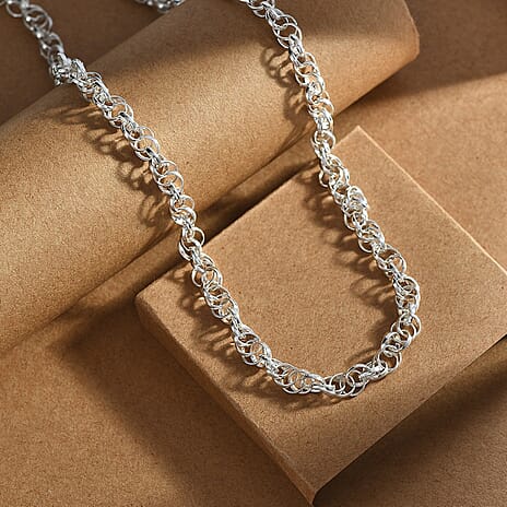 Sterling Silver Necklace (Size - 20), Silver Wt. 18.50 Gms.