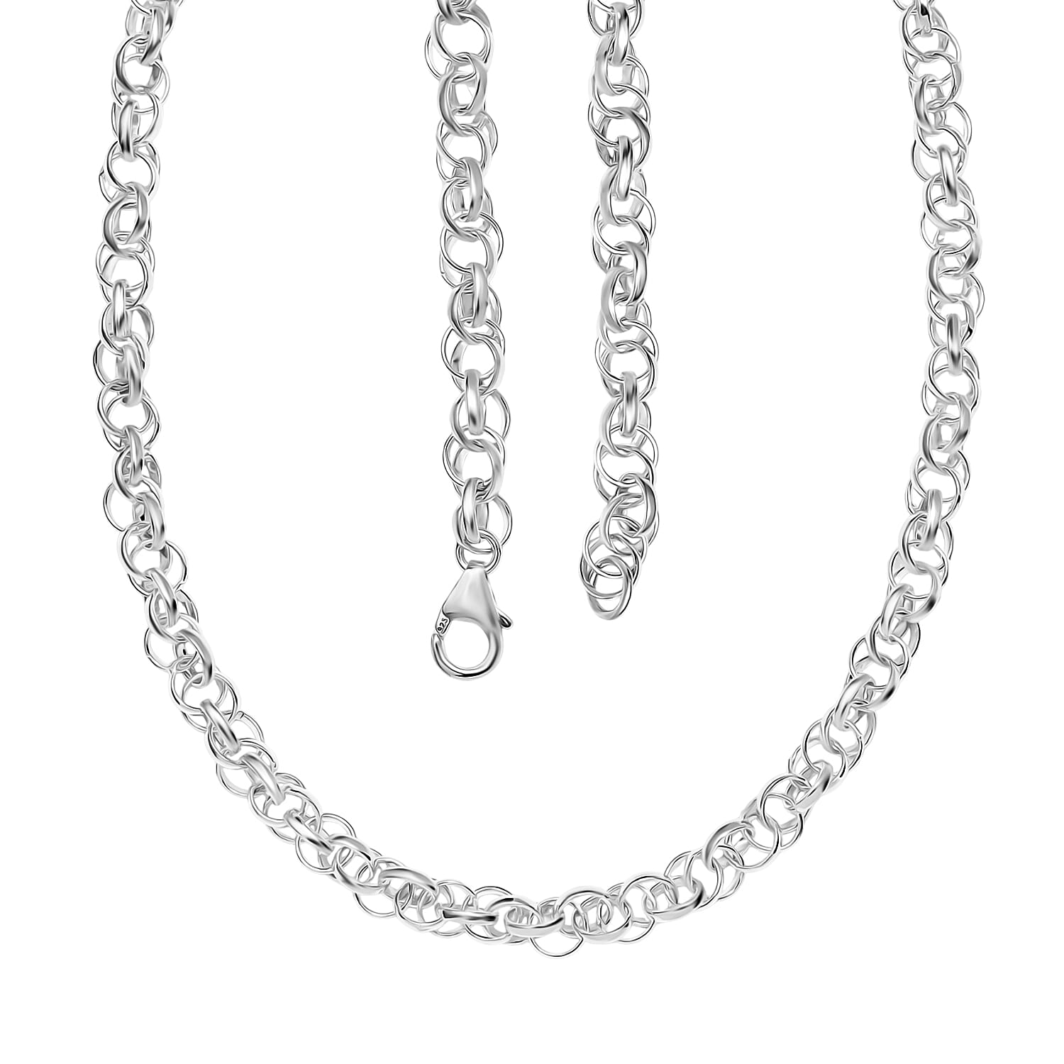 Sterling Silver Necklace (Size - 20), Silver Wt. 18.50 Gms.