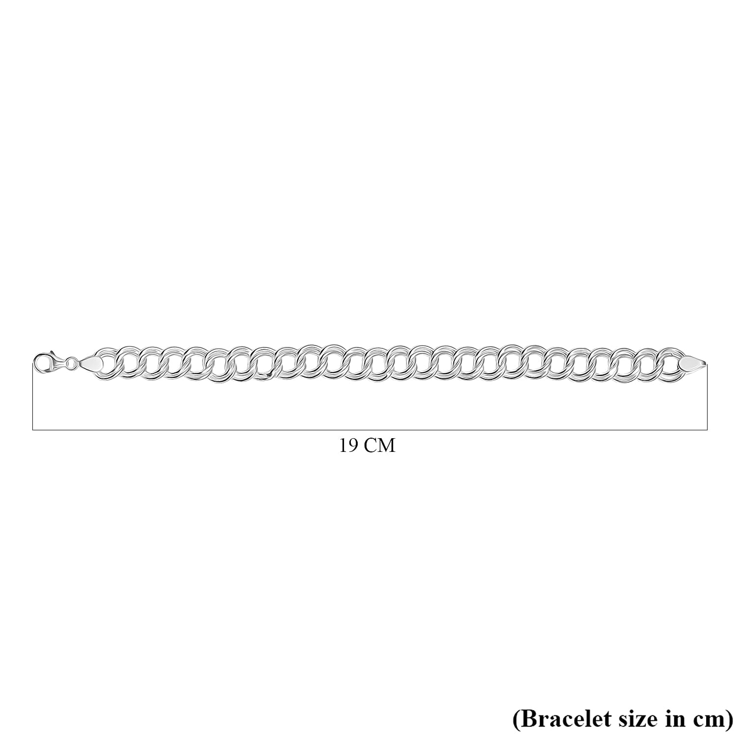 One Time Deal - Sterling Silver Curb Bracelet (Size - 7.5), Silver Wt.16.60 Gms. One Time Deal - Sterling Silver Curb Bracelet (Size - 7.5), Silver Wt.16.60 Gms.
