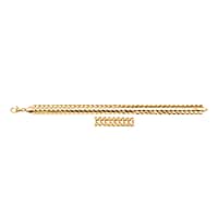 9K Yellow Gold Chevron Bracelet (Size - 7.5) with Lobster Clasp