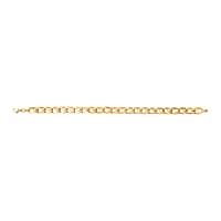 9K Yellow Gold Flat Mariner Bracelet (Size - 7.5) with Lobster Clasp