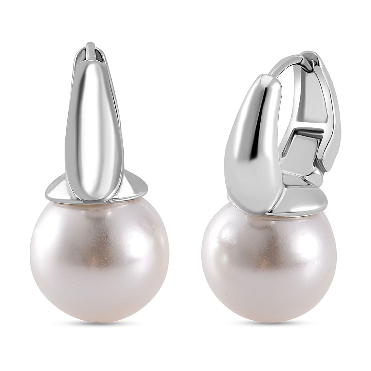 Shell Pearl Earring with Hoop 40.00 Ct.