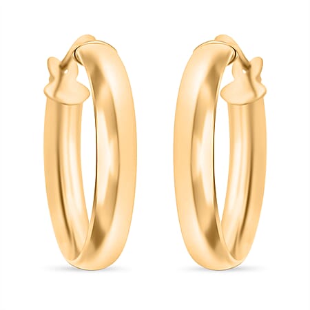 Closeout Deal - 9K Yellow Gold Full Hoop Earring with Clasp Closeout Deal - 9K Yellow Gold Full Hoop Earring with Clasp