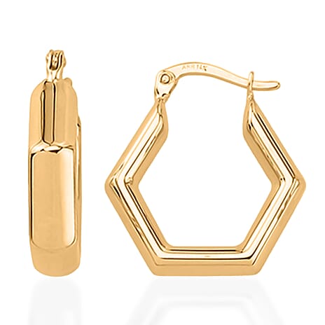 Ottoman Treasures 9K Yellow Gold Earring with Clasp Gold wt. 1.90gm