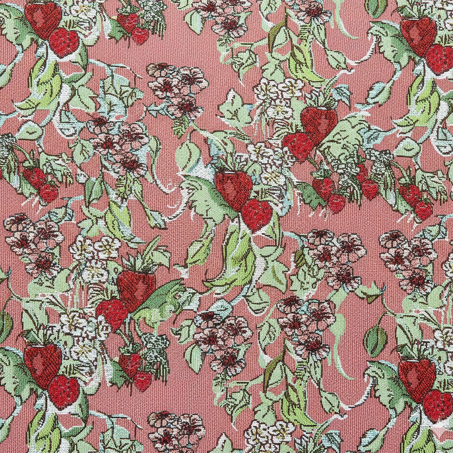 Signare Tapestry Collection - Designer Inspired Wild Stawberry Garden Cushion (Size 45x45cm) - Peach