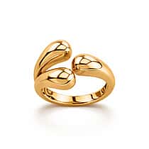 Designer Inspired 9K Yellow Gold Openwork Fluid Ring