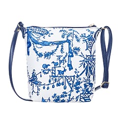 Signare Tapestry Collection - Designer Inspired Wild Strawberry Garden Sling Bag and Zip Coin Purse