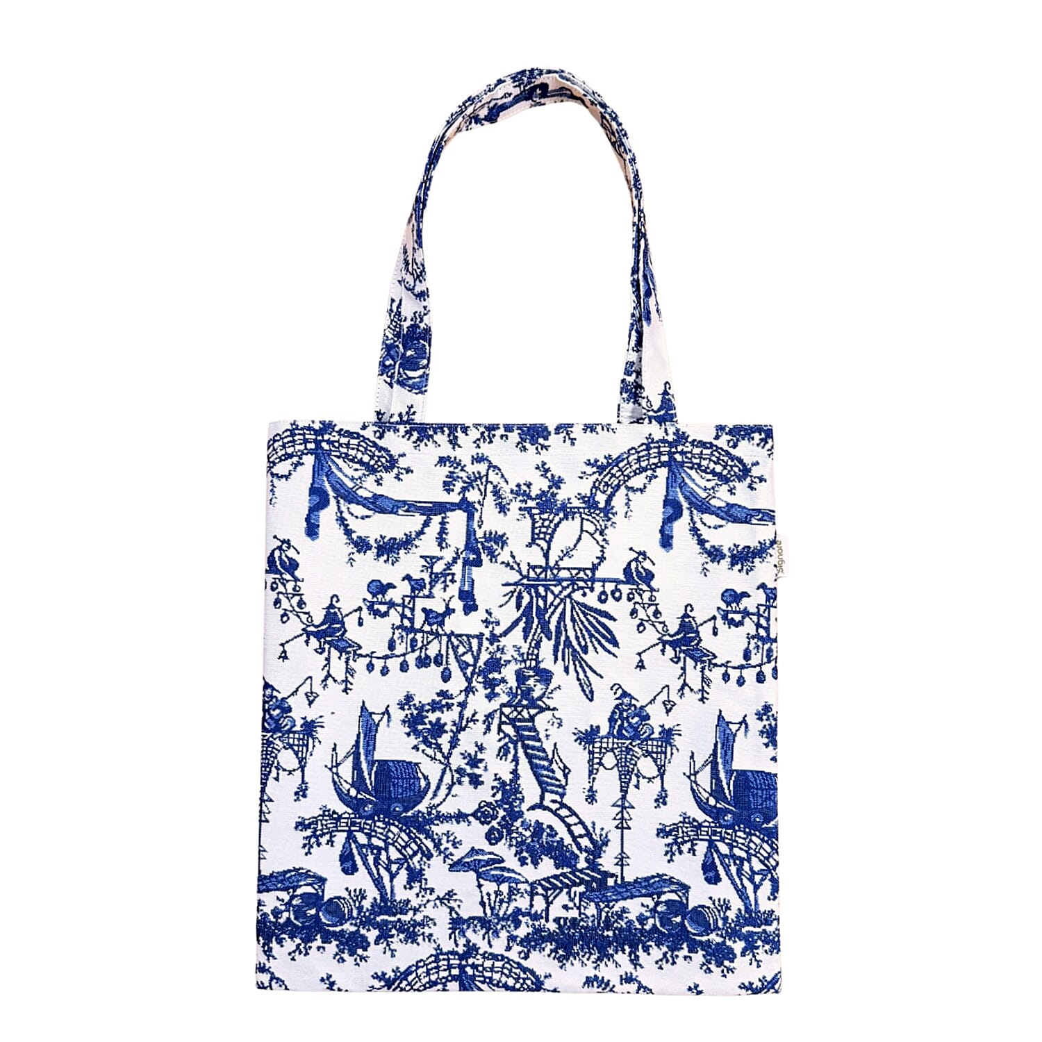 Signare Tapestry Collection - Designer Inspired Chinoiserie Flat Tote Bag