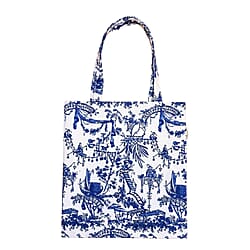 Signare Tapestry Collection - Designer Inspired Lavender Bloom Flat Tote Bag