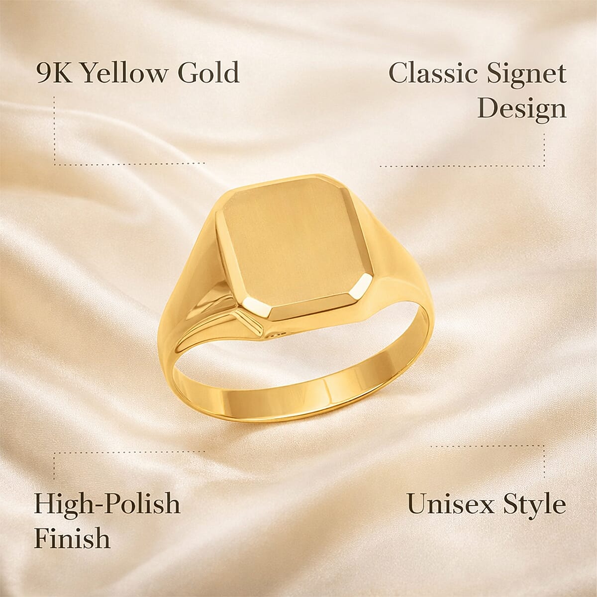 JCK Vegas Close Out - 9K Yellow Gold SIGNET Ring
