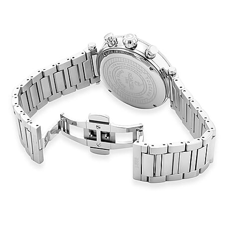 ROAMER Toscana Swiss Ronda-5030.D-A1C4 Movt. 5ATM WR Blue Dial Mens Watch with Silver Colour Stainless Steel Strap