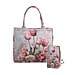 2 Piece Set - Tropical Pattern Tote Bag and Crossbody Bag