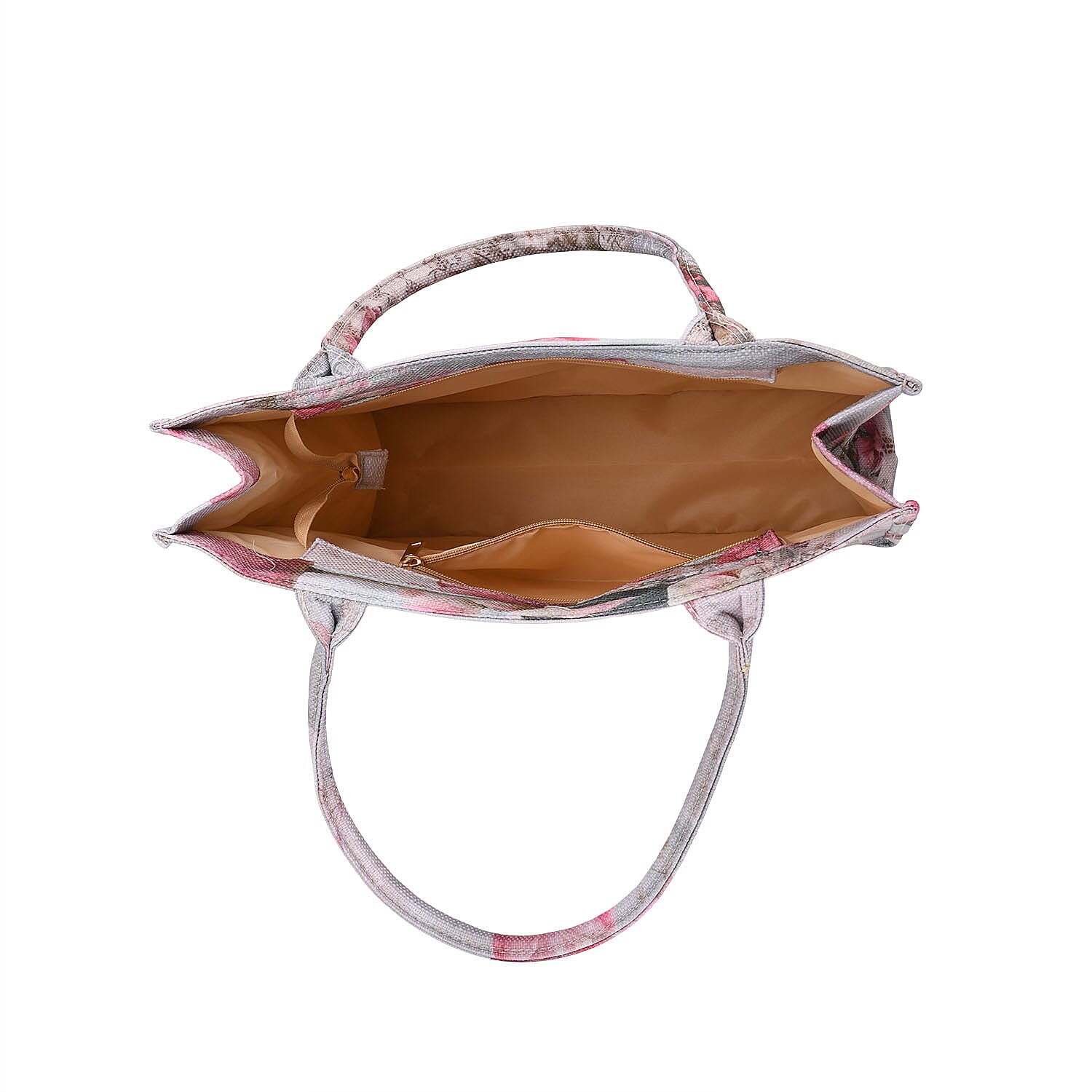 2 Piece Set - Flower Pattern Tote Bag and Crossbody Bag