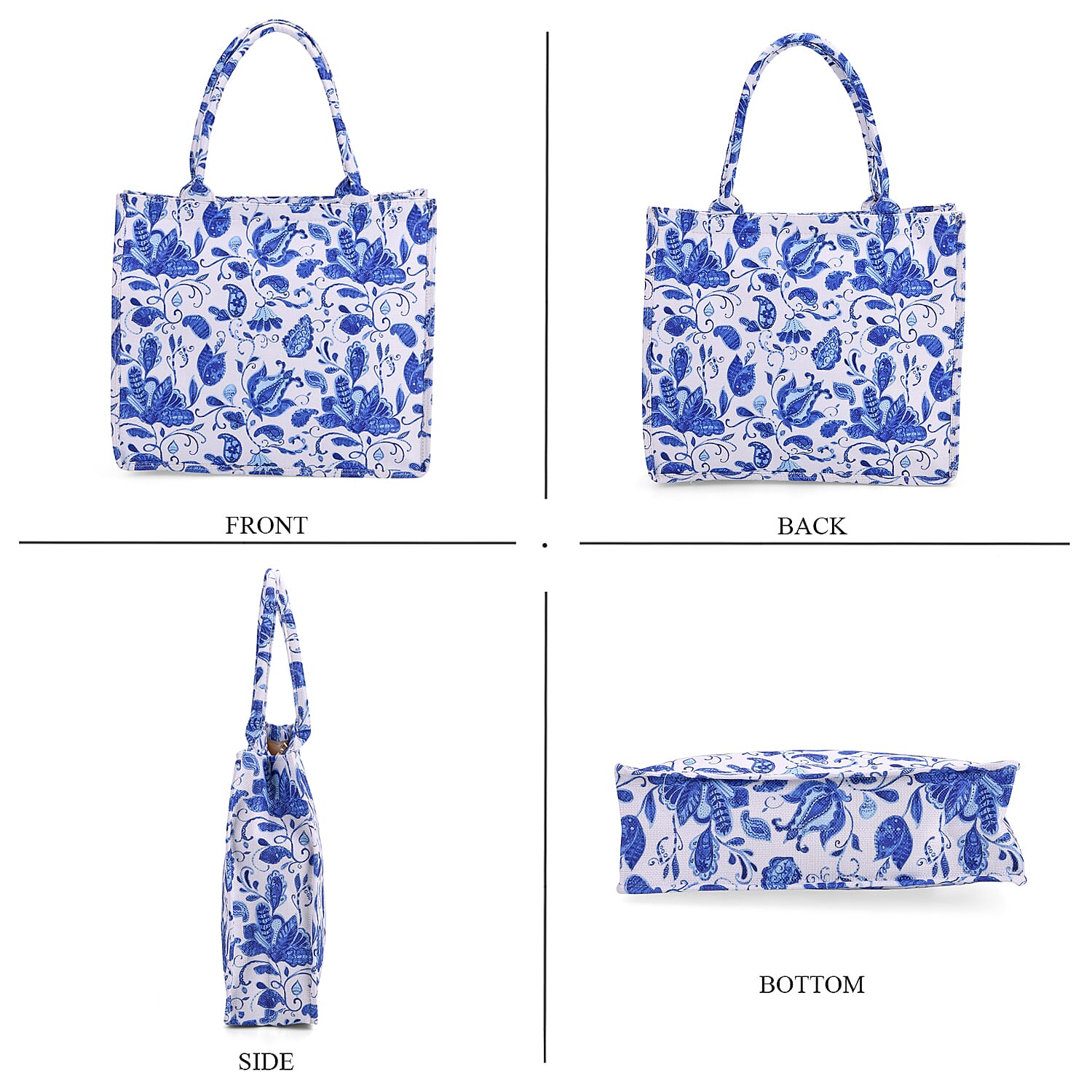 2 Piece Set - Blue Tote Bag and Crossbody Bag