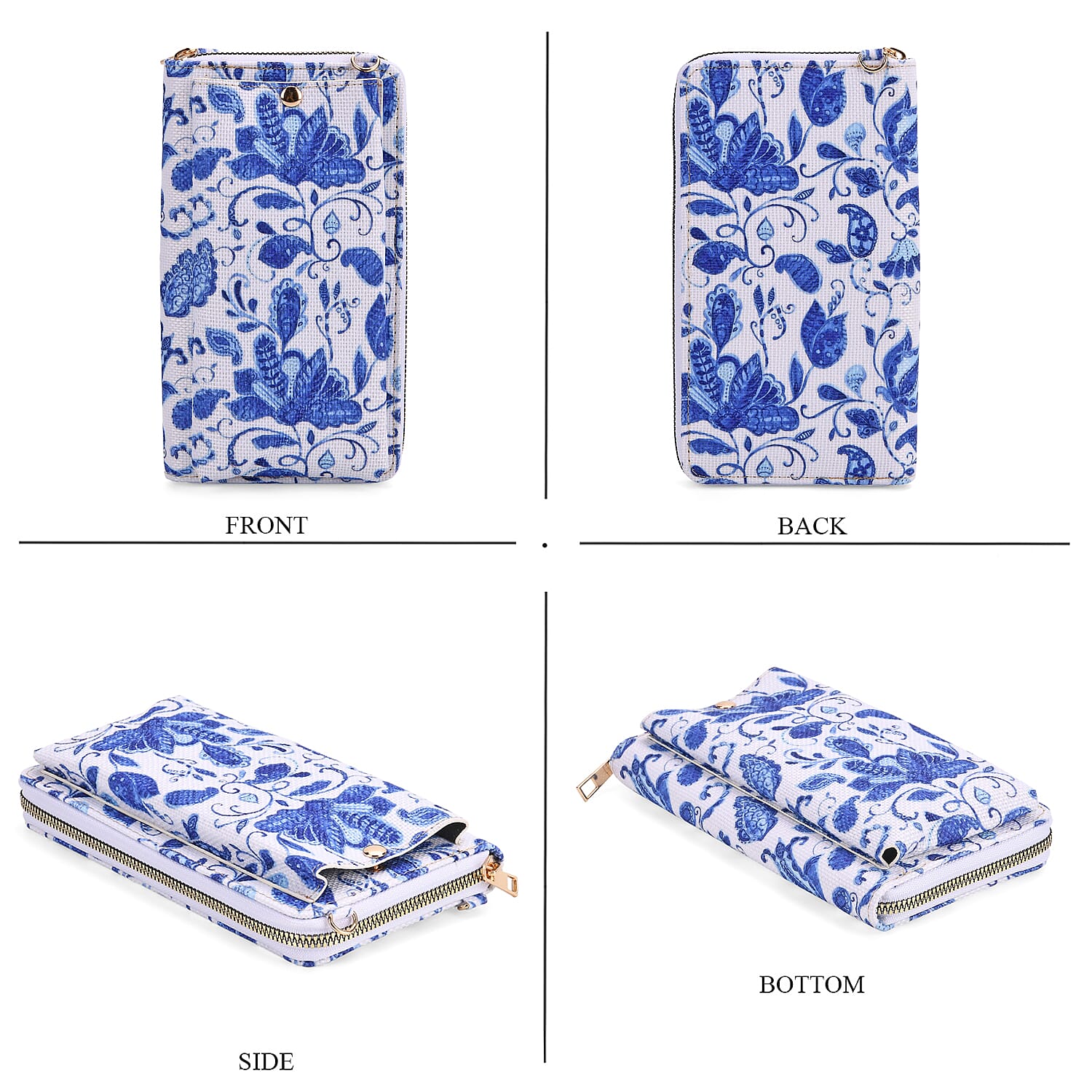 2 Piece Set - Blue Tote Bag and Crossbody Bag