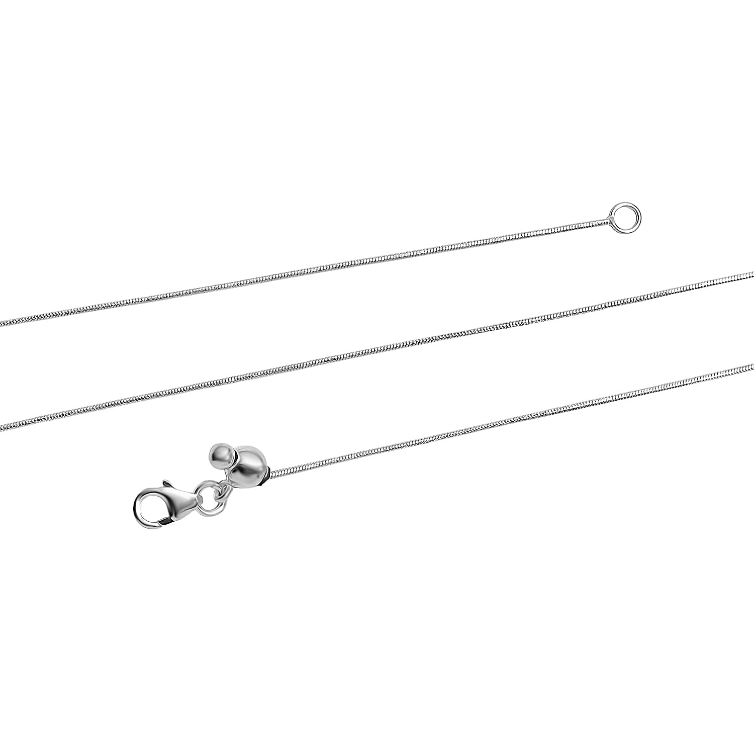 Sterling Silver Slider Snake Necklace (Size 20)