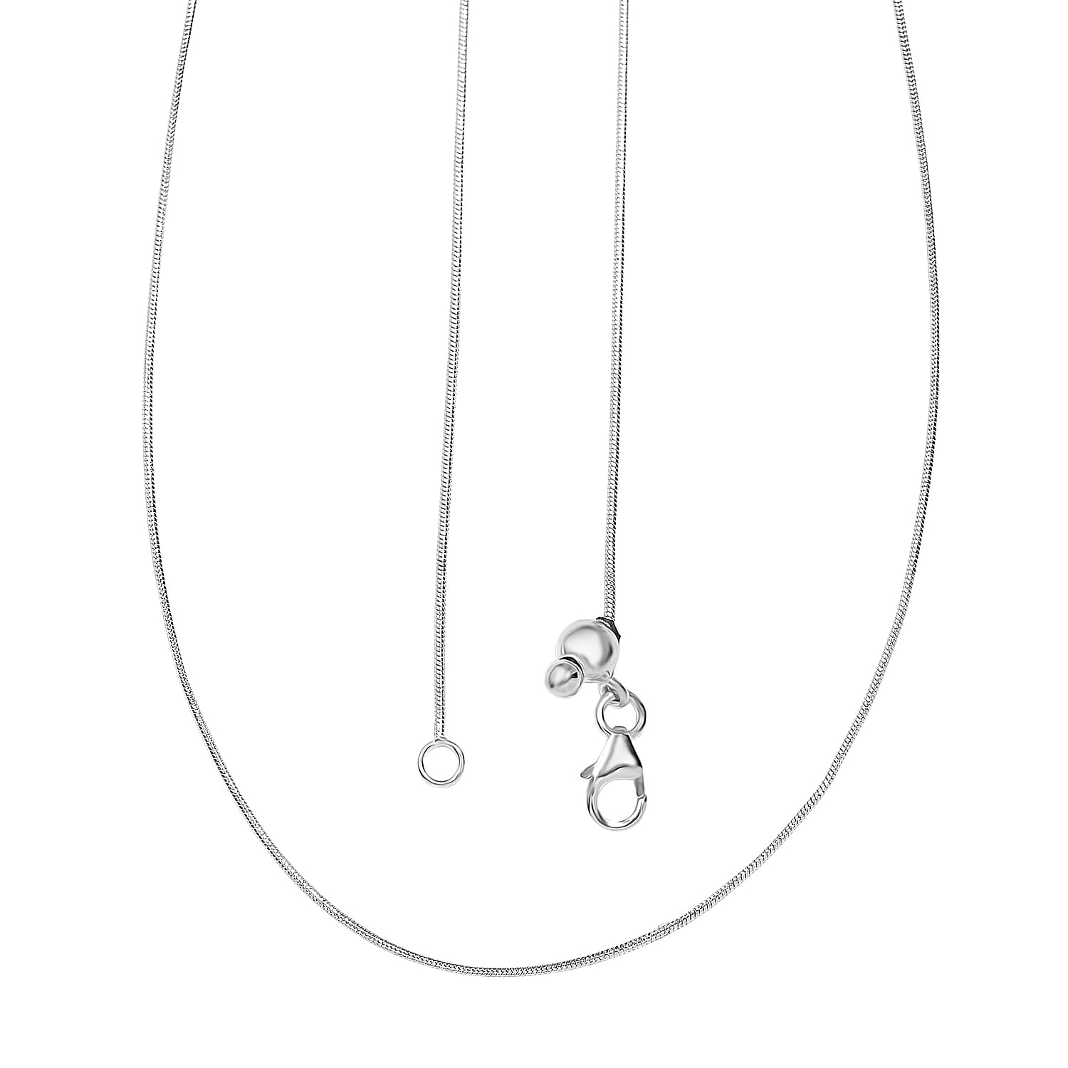 Sterling Silver Slider Snake Necklace (Size 20)