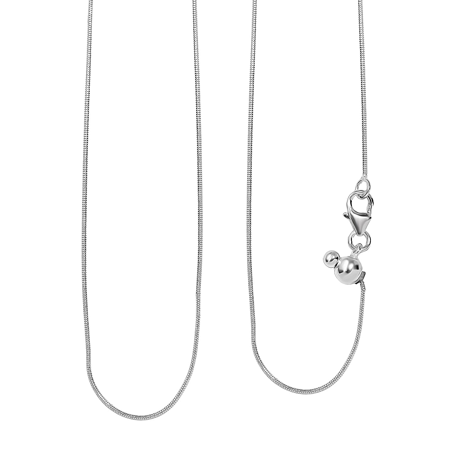 Sterling Silver Slider Snake Necklace (Size 20)