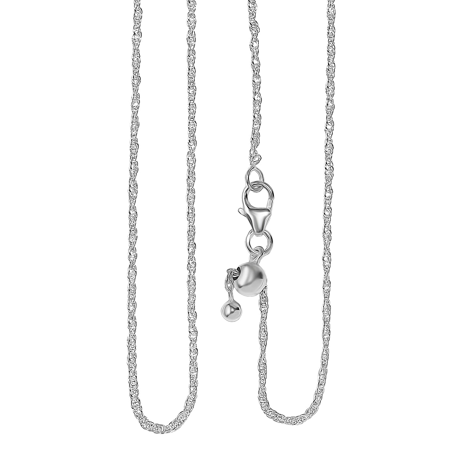Sterling Silver Prince Of Wales Slider Necklace (Size 20) Sterling Silver Prince Of Wales Slider Necklace (Size 20)