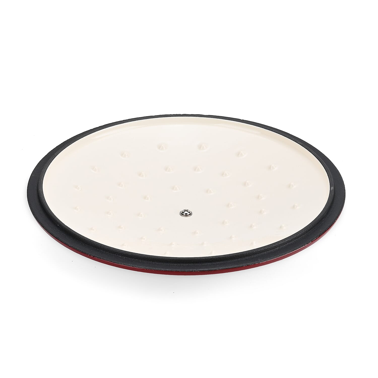 Cast Iron Pot with Lid - 4L Capacity (24x32x10.7cm) - Red