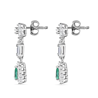 https://tjcuk.sirv.com/Products/81/0/8104567/Emerald-White-Zircon-Dangling-Earring-in-Rhodium-OverlaySterling-Silve_8104567_3.jpg?w=342&h=342