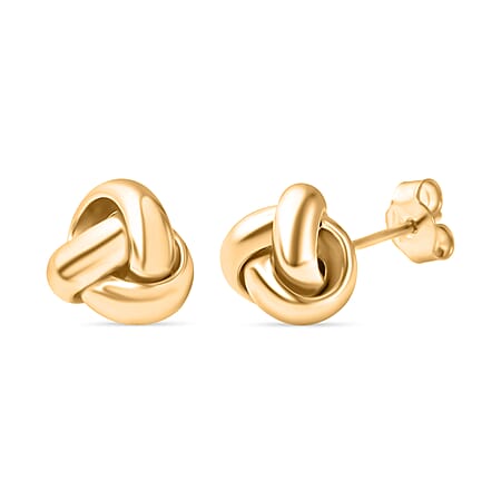 9K Gold Stud Earrings with Push Back Clasp, 0.48 Gms